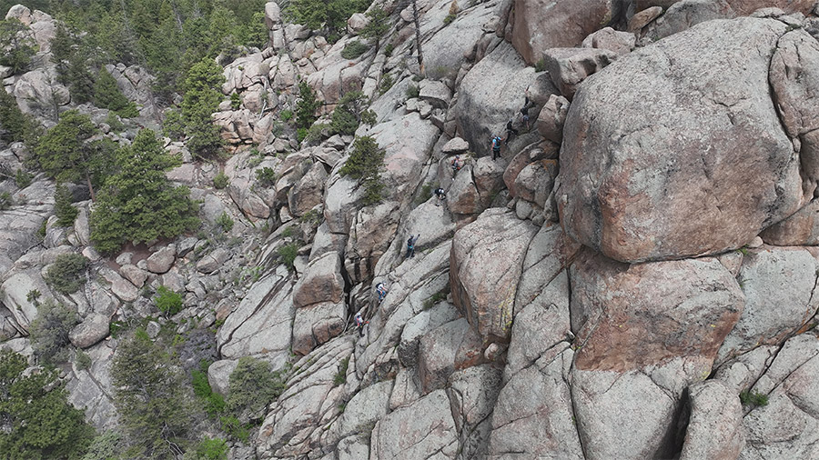 rocking climbing at via feratta