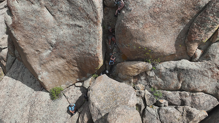 rocking climbing at via feratta