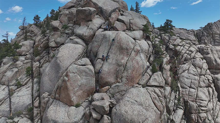 rocking climbing at via feratta