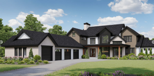 mock up of residential home new build