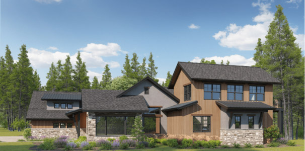 mock up of residential home new build