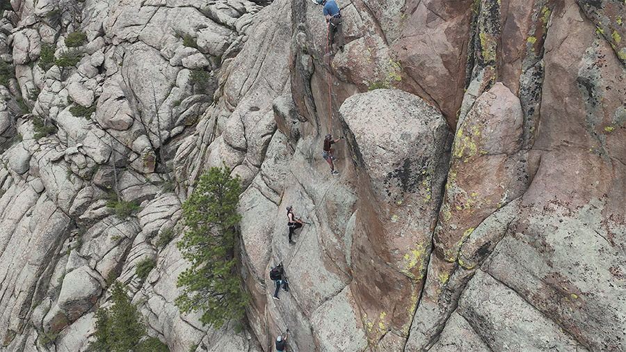rock climbing at via ferrata