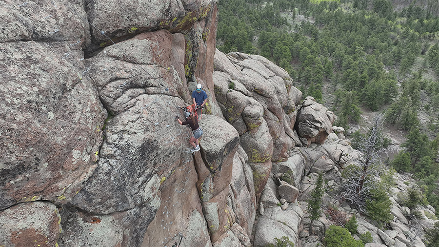 rock climbing at via ferrata