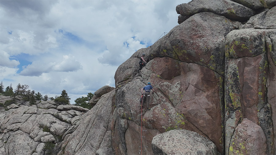 rock climbing at via ferrata