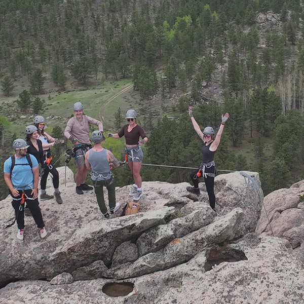 rock climbing on mountain