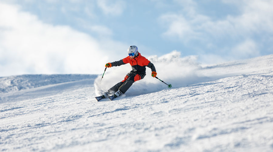 downhill snow skiing