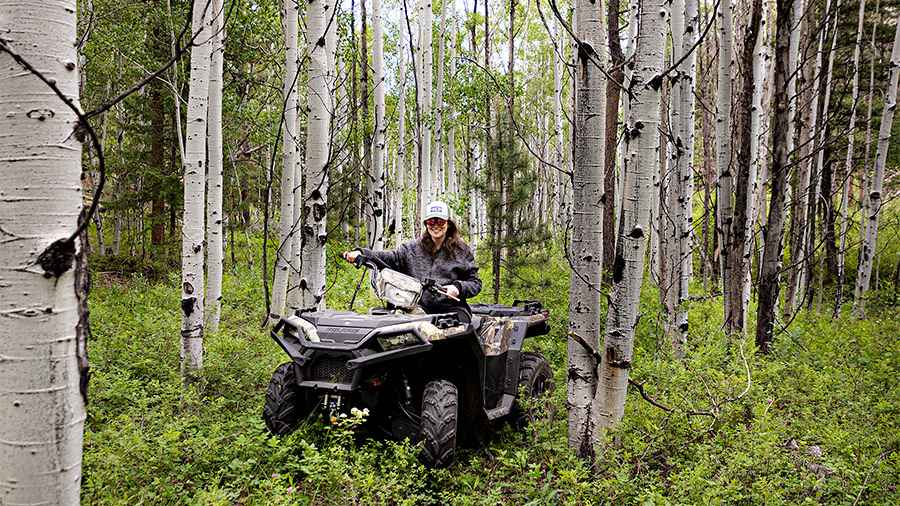 riding on an atv near shoshana ranch