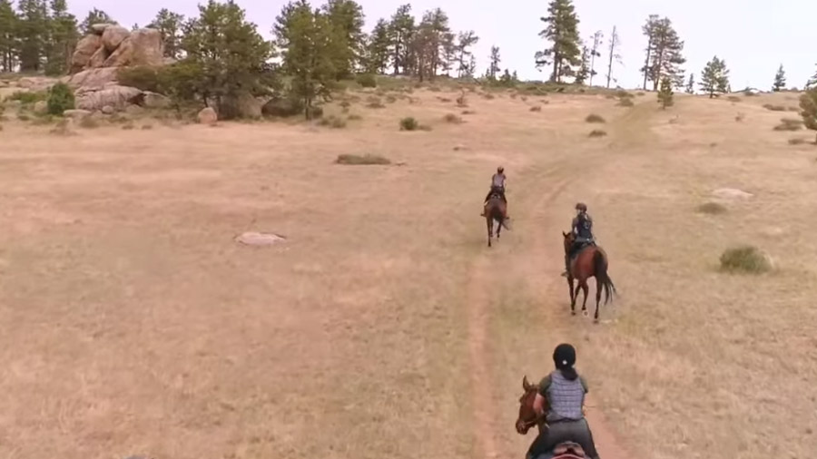 riding horses near shoshana ranch